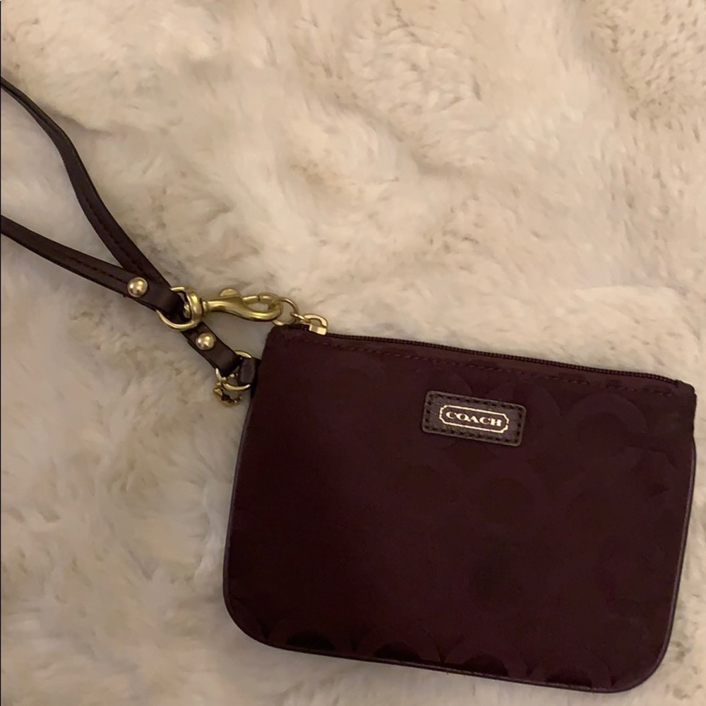 Coach wristlet- brown